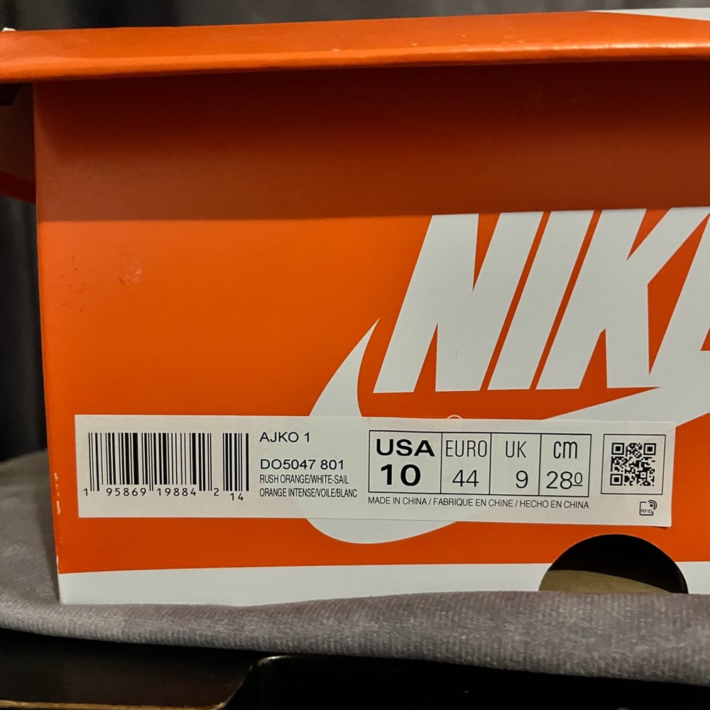 🔥🔥nike jordan 1 KO syracuse rush orange high tops size 10M - Picture 7 of 7